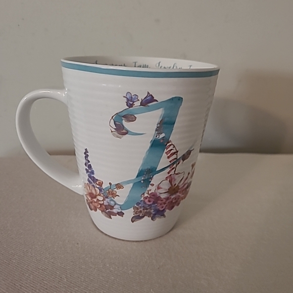 Lisa Audit Floral Mug Letter "J" Coffee Tea Mug - Picture 2 of 4